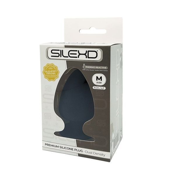 Анальная пробка SilexD (Model 1 size M) двухслойная, силикон+Silexpan, диаметр 6,2 см SO5552 фото