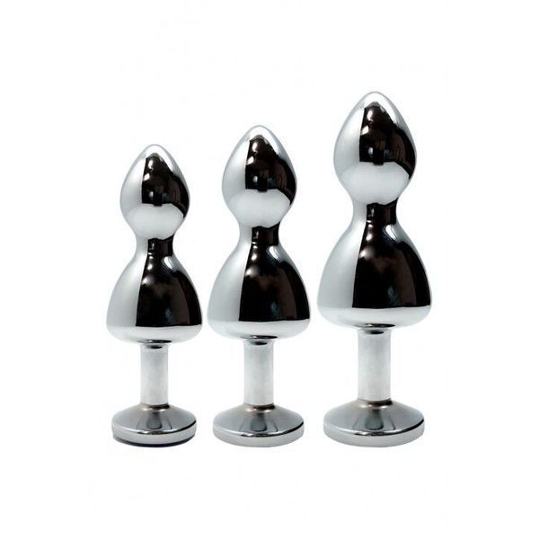 Металлическая анальна пробка Wooomy Lollypop Double Ball Metal Plug Blue S, диаметр 2,8 см, длина 8, SO7415 фото