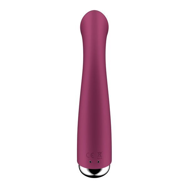 Вибратор с ротацией Satisfyer Spinning G-Spot 1 Red, плоская площадка для стимуляции точки G SX0555 фото