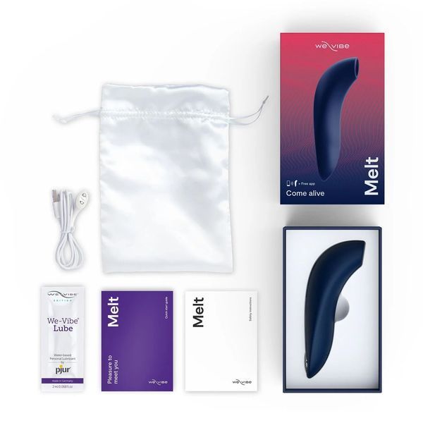 Вакуумный смарт-стимулятор для пар We-Vibe Melt Midnight Blue, удобно совмещать с проникающим сексом SO6928 фото