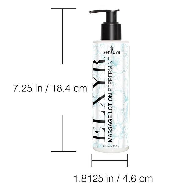 Лосьйон для масажу ніг та ступень Sensuva ELXYR Massage Lotion Peppermint (236 мл) SX2892 фото