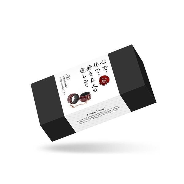 Кожаные поножи Liebe Seele Wine Red Ankle Cuffs, съемная цепочка-крепление SO9453 фото