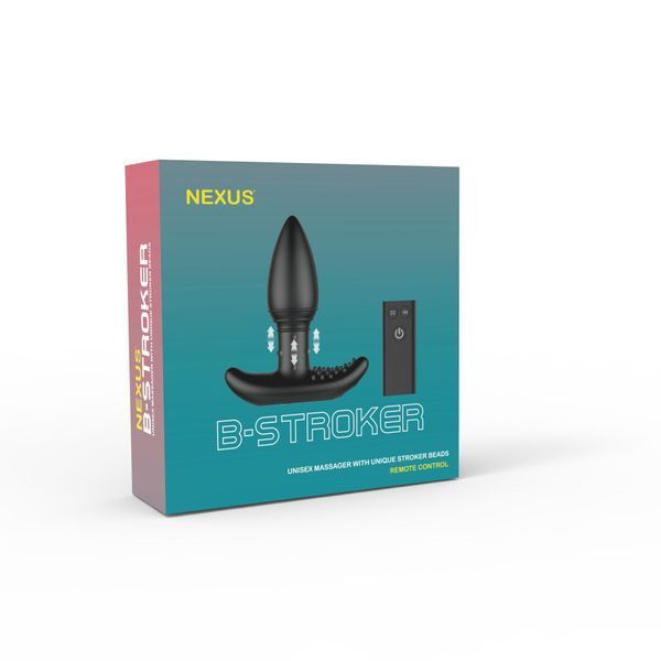 Анальная вибропробка Nexus B-stroker с массирующими бусинами на ножке с пультом Д/У SO3844 фото