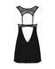 Сорочка бэби-долл с кружевом на груди Obsessive Donna Dream babydoll XL/2XL Black, стринги SO8632 фото 4