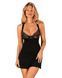 Сорочка бэби-долл с кружевом на груди Obsessive Donna Dream babydoll XL/2XL Black, стринги SO8632 фото 1
