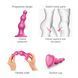 Насадка для страпона Strap-On-Me Dildo Plug Beads Framboise Metallic XL SO8988 фото 3