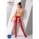 Колготки-бодистокинги с открытым доступом Passion S017 One Size, Red, имитация чулок и пояса PSS017R фото 2