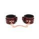 Кожаные поножи Liebe Seele Wine Red Ankle Cuffs, съемная цепочка-крепление SO9453 фото 2