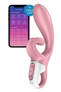 Смарт вибратор кролик Satisfyer Hug Me Pink, 2 мотора, диаметр 4,2см, широкая клиторальная часть SO6274 фото