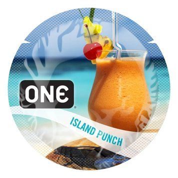 Ароматизированный презерватив ONE FlavorWaves Island Punch, 1 шт, запах тропического коктейля SX0750 фото