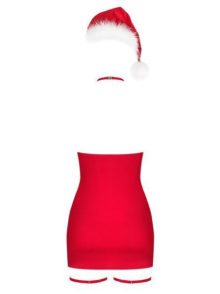 Сорочка Obsessive Kissmas chemise red S/M SX1156 фото