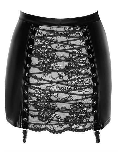 Спідниця Noir Handmade F341 Powerwetlook and lace skirt - XXL SX2132 фото