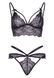 Эротический комплект со стрепами и стразами Leg Avenue Ready Or Not S Black, бра + стринги SO8005 фото 5