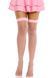 Чулки-сетка со швом сзади Leg Avenue Bow back seam thigh highs One size Pink, атласный бант SX2773 фото 2