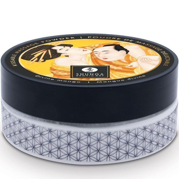 Вкусная пудра для оральных ласк Shunga Body Powder Luscious Mango, 75 г, аромат манго SX0589 фото