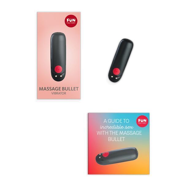 Вибропуля Fun Factory Massage BULLET, черная, диаметр 2,5 см, 3 скорости, 3 рисунка вибрации SX0948 фото