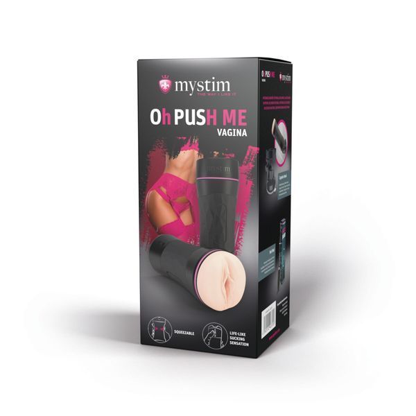 Мастурбатор-вагина Mystim O(h) PUSH ME Vagina, можно сжимать и регулировать вакуум SO8147 фото