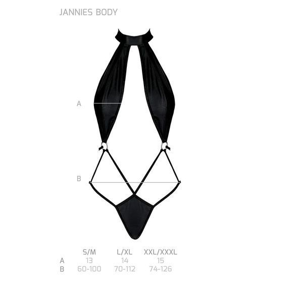 Боди-халтер из экокожи Passion JANNIES BODY XXL/XXXL black SO8444 фото