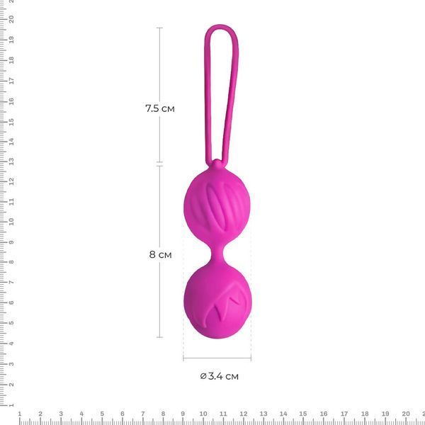 Вагінальні кульки Adrien Lastic Geisha Lastic Balls Mini Magenta (S), діаметр 3,4 см, вага 85 г AD40511 фото
