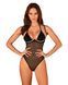 Прозрачное боди Obsessive Selinne teddy M/L Black, мелкая сетка, двойные бретели SO8665 фото 1