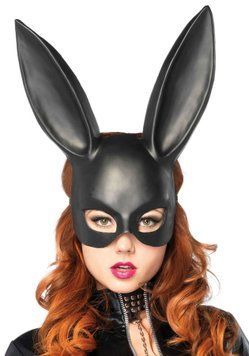 Пластиковая маска кролика Leg Avenue Masquerade Rabbit Mask, черная, One Size, на резинке SO9090 фото