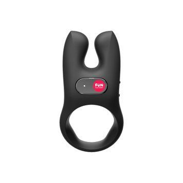 Эрекционное виброкольцо с двойной стимуляцией клитора Fun Factory NŌS black, 2 мотора SX0973 фото