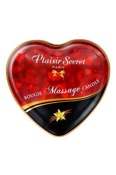 Распродажа!!! Массажная свеча-сердечко Plaisirs Secrets Vanilla (35 мл) (срок 04.2026) SO1865-R фото