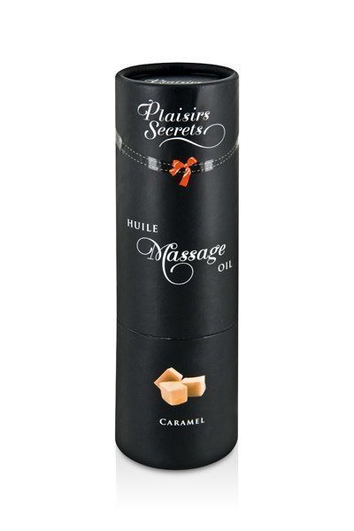 Массажное масло Plaisirs Secrets Caramel (59 мл) с афродизиаками, съедобное, подарочная упаковка SO1837 фото