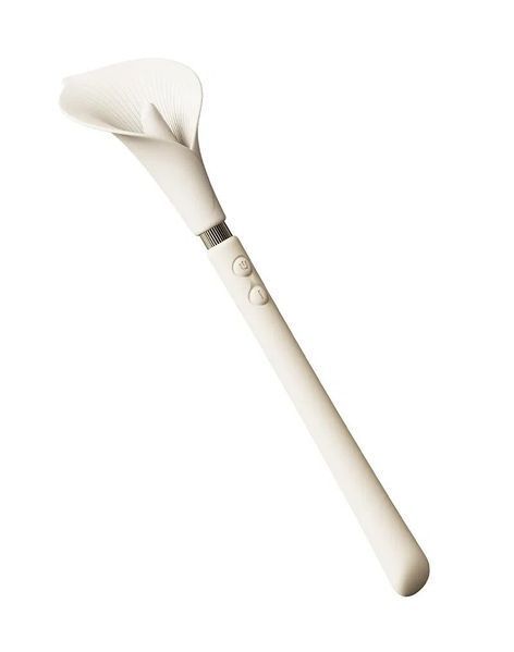 Роскошный вибромассажер Zalo &ndash; Calla Ivory White, двусторонний, 2 мотора SX1281 фото