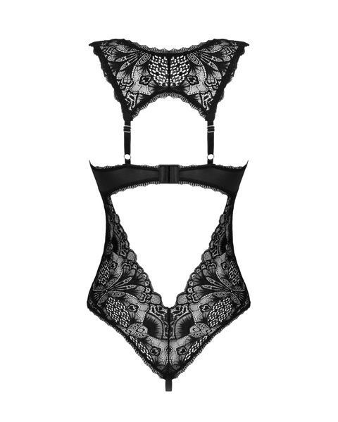 Кружевное боди Obsessive Donna Dream crotchless teddy XS/S Black, открытый доступ SO8633 фото