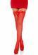 Чулки-сетка с атласным бантиком Leg Avenue Fishnet Thigh Highs With Bow One size, Red SO7971 фото 3