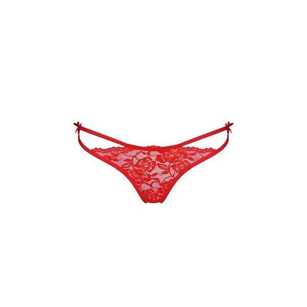 Трусики на зав'язочках з боків Passion Exclusive WARDA THONG S/M, red PS26702 фото
