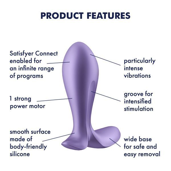 Анальная смарт-пробка с вибрацией Satisfyer Intensity Plug Purple SO8626 фото
