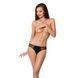Трусики-слипы с кружевной сеточкой Passion DINA THONG S/M, black SO5341 фото 1