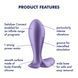 Анальная смарт-пробка с вибрацией Satisfyer Intensity Plug Purple SO8626 фото 6