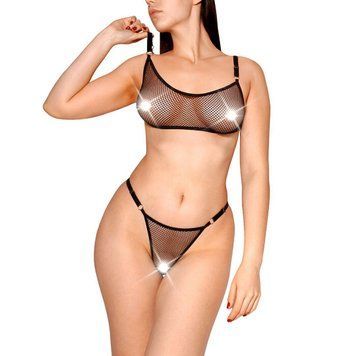 Сексуальный набор белья из сетки Art of Sex - Deily черный L-2XL SX2359 фото