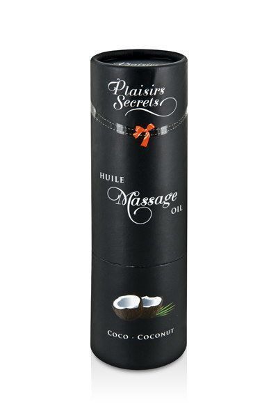 Массажное масло Plaisirs Secrets Coconut (59 мл) с афродизиаками, съедобное, подарочная упаковка SO1838 фото