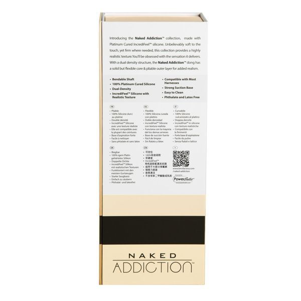 Фаллоимитатор Naked Addiction &mdash; 9&Prime; Silicone Dual Density Bendable Dildo Vanilla, вибропуля в подарок SO8906 фото