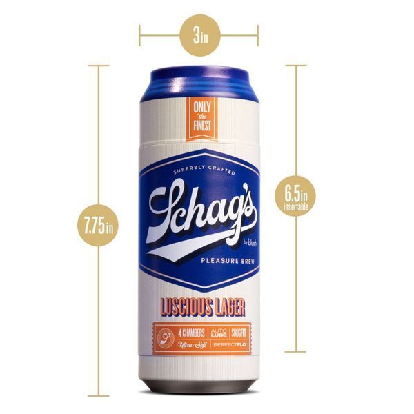 Мастурбатор &ndash; банка пива Blush Schag's Luscious Lager Masturbator Frosted, самозмащуваний, вакуум SO8840 фото