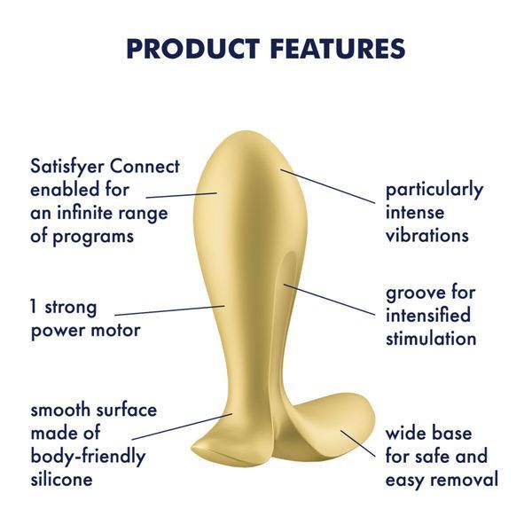 Анальная смарт-пробка с вибрацией Satisfyer Intensity Plug Gold SO8627 фото