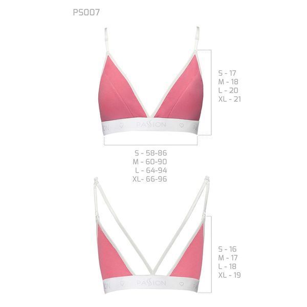 Спортивный топ с двойными бретелями Passion PS007 TOP M, pink SO4272 фото
