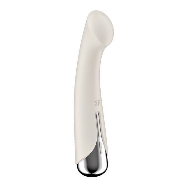 Вибратор с ротацией Satisfyer Spinning G-Spot 1 Beige, плоская площадка для стимуляции точки G SX0557 фото