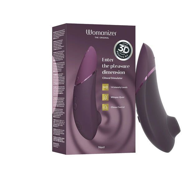 Вакуумный клиторальный стимулятор Womanizer Next Dark Purple, 3D Pleasure Air, 14 уровней интенсивности SX2303 фото