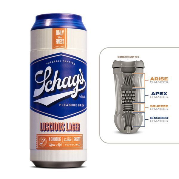 Мастурбатор &ndash; банка пива Blush Schag's Luscious Lager Masturbator Frosted, самозмащуваний, вакуум SO8840 фото