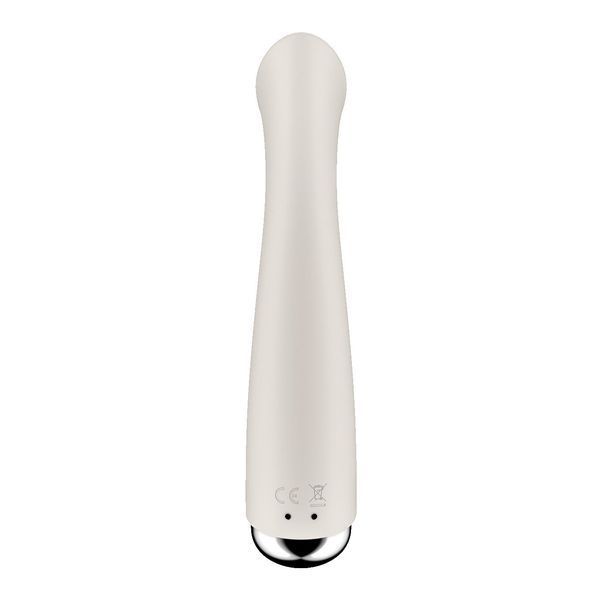 Вибратор с ротацией Satisfyer Spinning G-Spot 1 Beige, плоская площадка для стимуляции точки G SX0557 фото