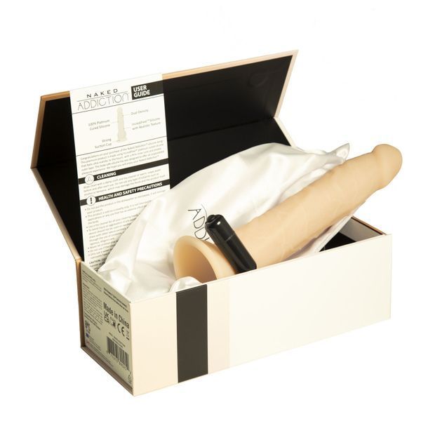 Фаллоимитатор Naked Addiction &mdash; 9&Prime; Silicone Dual Density Bendable Dildo Vanilla, вибропуля в подарок SO8906 фото
