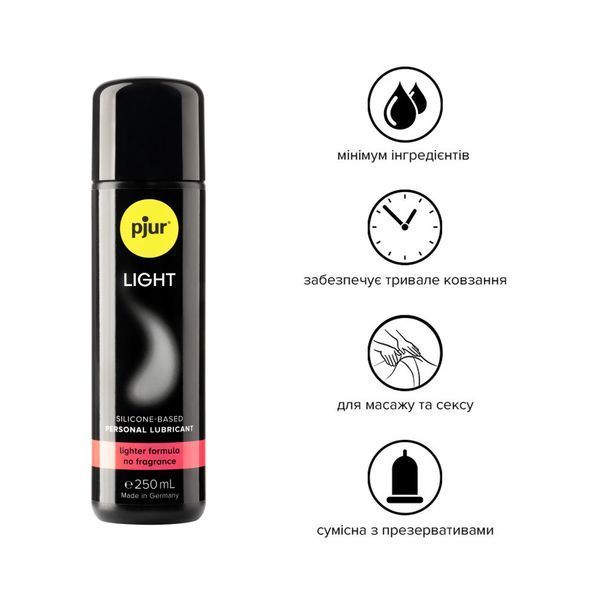 Силиконовая смазка pjur Light 250 мл, самая жидкая, 2 в 1, для секса и массажа, хороша для новичков SO5060 фото