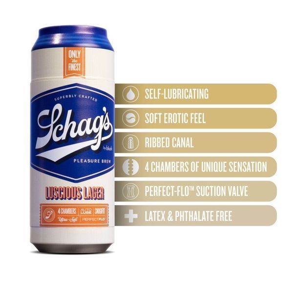 Мастурбатор &ndash; банка пива Blush Schag's Luscious Lager Masturbator Frosted, самозмащуваний, вакуум SO8840 фото