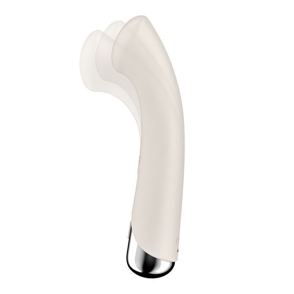 Вибратор с ротацией Satisfyer Spinning G-Spot 1 Beige, плоская площадка для стимуляции точки G SX0557 фото