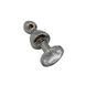 Металлическая анальна пробка Wooomy Lollypop Double Ball Metal Plug S, диаметр 2,8 см, длина 8,5 см SO7417 фото 1